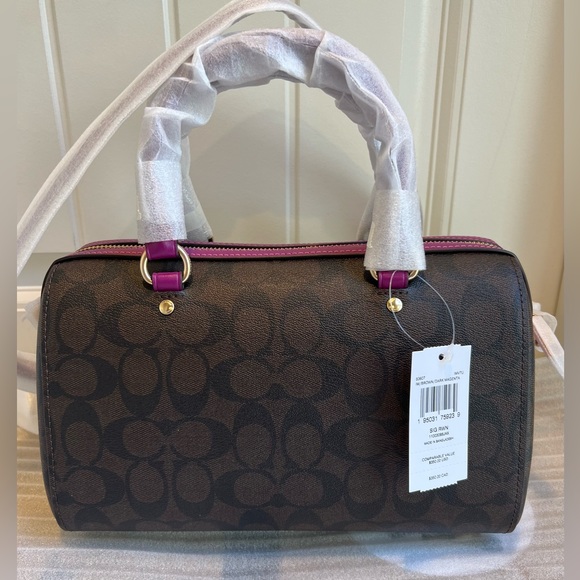 NWT Coach Rowan Satchel in signature Canvas - Picture 10 of 12